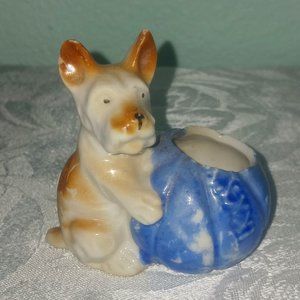 Vintage ca.1945 - 1952 Occupied Japan Terrier with Ball Figurine
